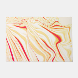 Leicht, beige, rote, rosa Kurve Fußmatte