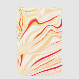 Leicht, beige, rote, rosa Kurve Golfhandtuch