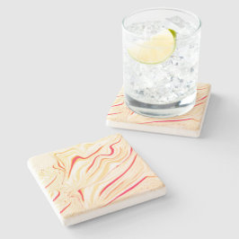 Leicht, beige, rote, rosa Kurve Steinuntersetzer