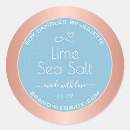 Leicht Coole Rose Gold Effekt Meersalz Etiketten Runder Aufkleber