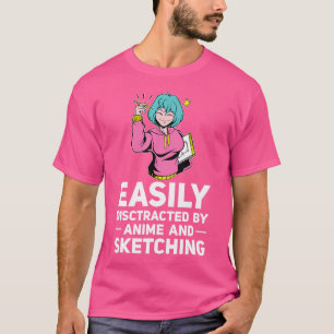 Leicht durch Anime und Skizzen getrennt T-Shirt