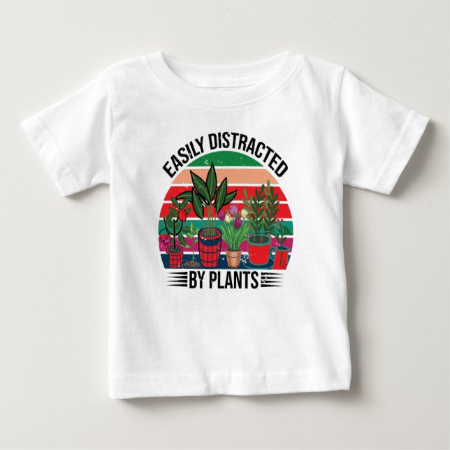 Leicht durch Pflanze im Gartenbau abgelenkt Baby T-shirt (Vorderseite)