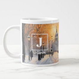 Leicht fällt die Winter-Schneekaffee-Tasse Jumbo-Tasse