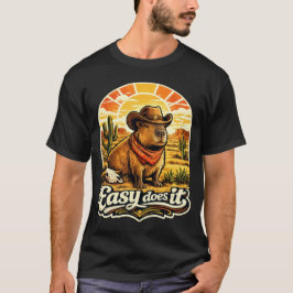 Leicht Geht's Cowboy Capybara Wüste T-Shirt