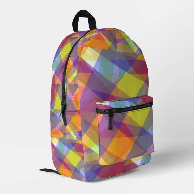 Leicht geometrisch - Rucksack (Rückseitige Ecke links)