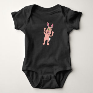 Leicht gruseliger Kaninchen-Baby-Top Baby Strampler