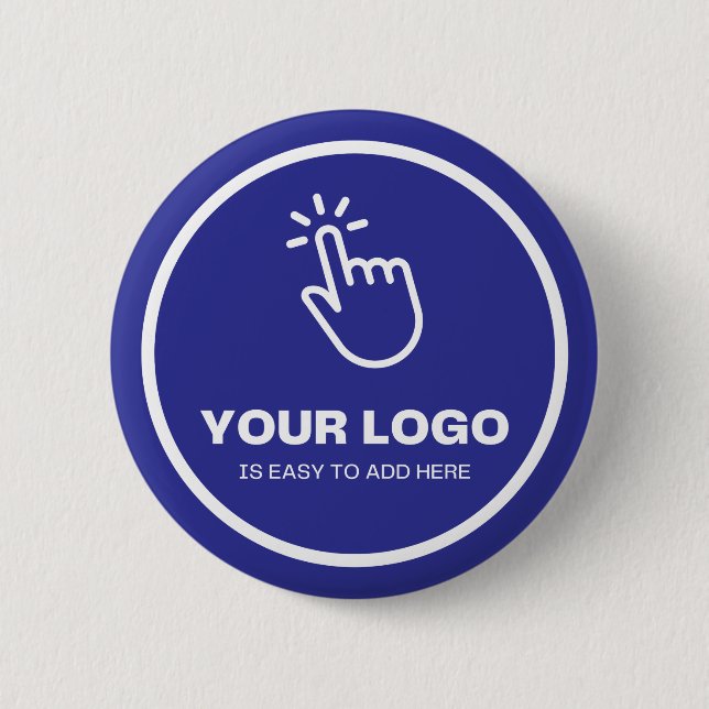 Leicht hochladen Sie Ihr Logo auf einfache Weise,  Button (Vorderseite)