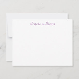 Leicht Lila Lavendel Girly Moderne Elegante Schrif Mitteilungskarte