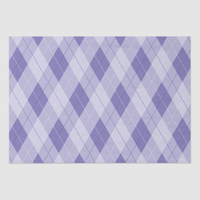 Leicht Lila Lavendel Lilac Raute Muster Seidenpapier (Vorderseite)