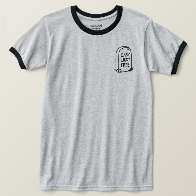 Leicht lucky Free Ringer T-Shirt (Design vorne)