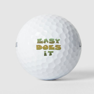 Leicht macht es Slogan Green Gold Golfball
