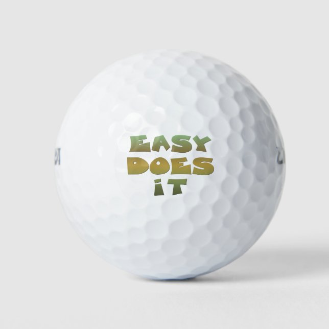 Leicht macht es Slogan Green Gold Golfball (Vorderseite)
