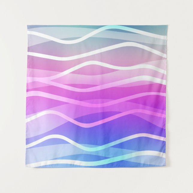 Leicht mehrfarbig, Regenbogen-Layout mit flachen L Wandteppich (Vorderseite)