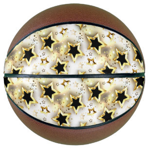 Leicht nahtlos mit goldenen Sternen Basketball