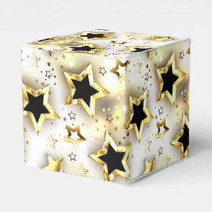 Leicht nahtlos mit goldenen Sternen Geschenkschachtel