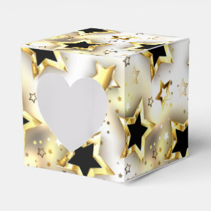 Leicht nahtlos mit goldenen Sternen Geschenkschachtel