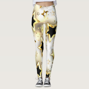 Leicht nahtlos mit goldenen Sternen Leggings