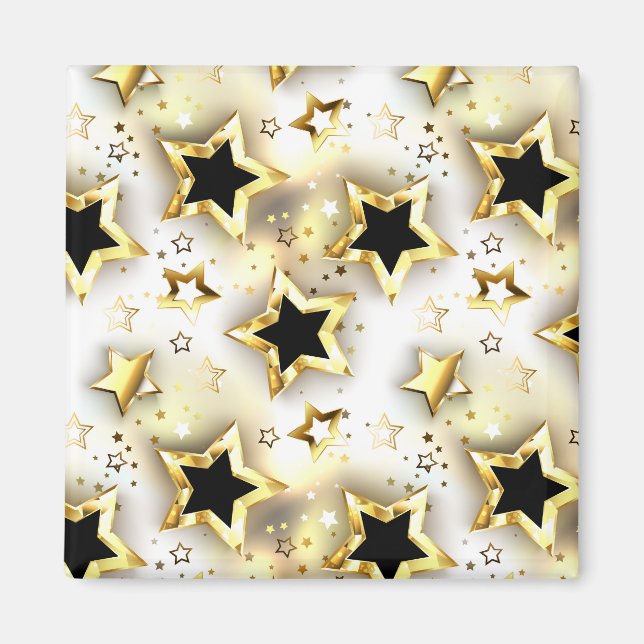 Leicht nahtlos mit goldenen Sternen Magnet (Vorne)