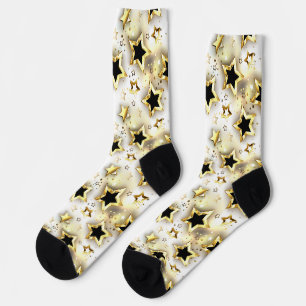 Leicht nahtlos mit goldenen Sternen Socken