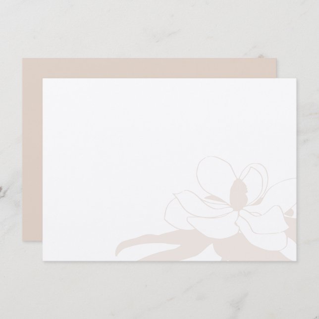 Leicht rosa Blume Lilie Moderne Stationary Dankeskarte (Vorne/Hinten)