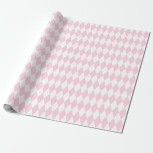 Leicht rosa und weiße Harlequin Geschenkpapier