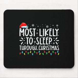 Leicht schlafen durch Weihnachten Mousepad