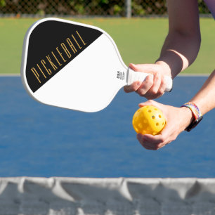 Leicht Schwarz-weißer, diagonaler Farbblock Pickleball Schläger