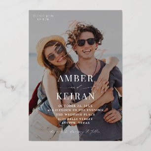 Leicht Tinted Shades - Foto Wedding Folieneinladung