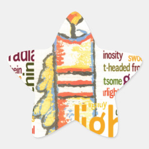 Leicht und schön Stern-Aufkleber