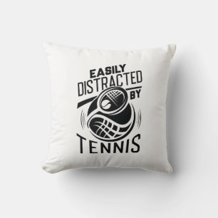 Leicht vom Tennis abgelenkt Kissen