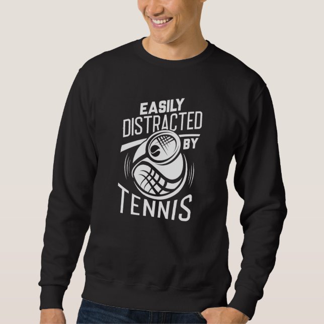 Leicht vom Tennis abgelenkt Sweatshirt (Vorderseite)