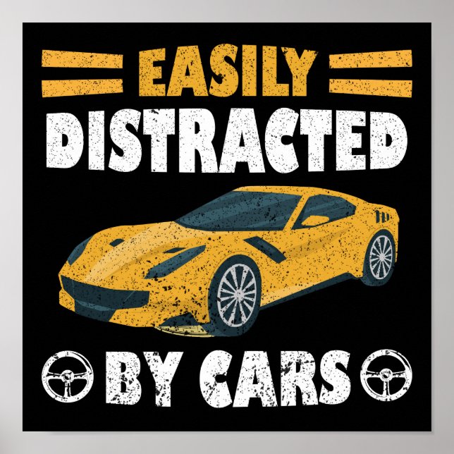 Leicht von Autos abgelenkt Poster (Vorne)