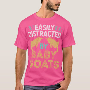 Leicht von Babyziegen abgelenkt Niedliche Babyzieg T-Shirt