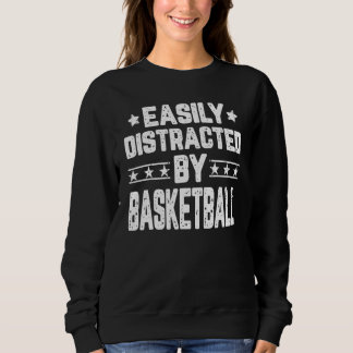 Leicht von Basketball Basketballtrainer abgelenkt Sweatshirt