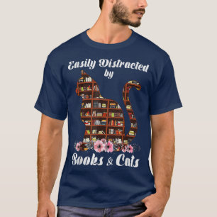 Leicht von Büchern und Katzen abgelenkt, Katze Lov T-Shirt