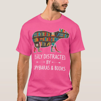 Leicht von Capybaras Büchern über Mammal abgelenkt T-Shirt