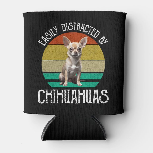 Leicht von Chihuahuas abgelenkt Dosenkühler (Vorderseite)