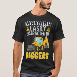 Leicht von Diggers Backhoe Loader abgelenkt T-Shirt