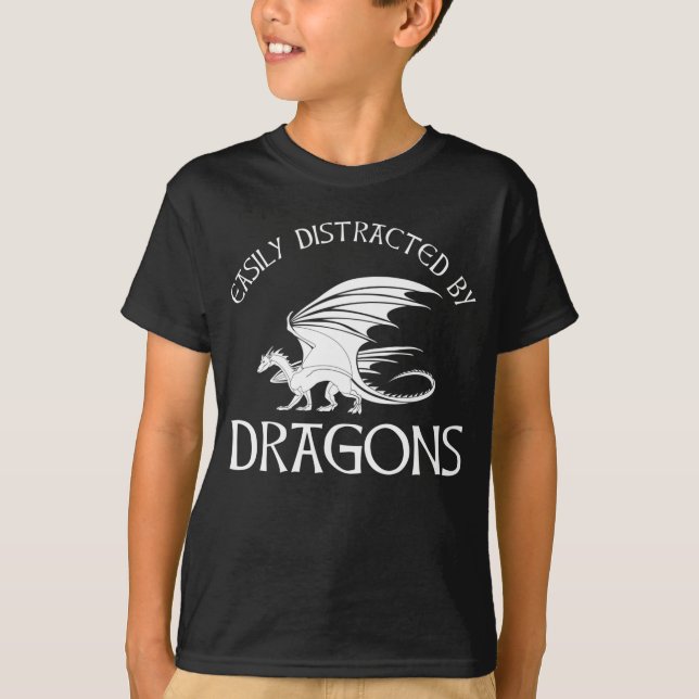 Leicht von Drachen abgelenkt T-Shirt (Vorderseite)
