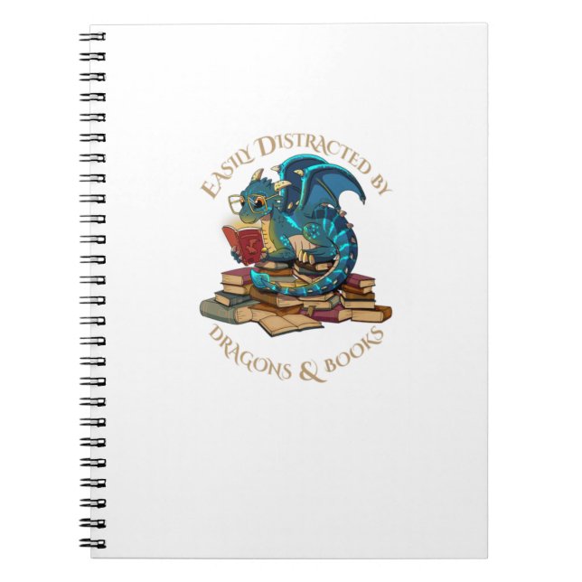 Leicht von Drachen und Büchern abgelenkt Geschenk  Notizblock (Vorderseite)