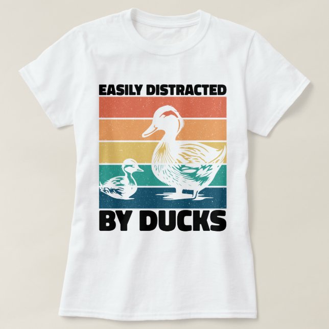 Leicht von Enten abgelenkt über Coole landwirtscha T-Shirt (Design vorne)