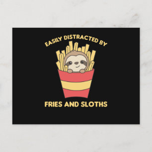 Leicht von Fritten und Flossen abgelenkt Postkarte