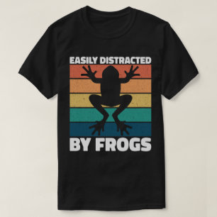 Leicht von Fröschen abgelenkt Liebhaber farbenfroh T-Shirt