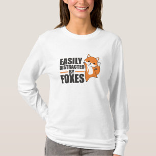 Leicht von Füchsen abgelenkt Niedliche Fox Funny T-Shirt