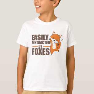 Leicht von Füchsen abgelenkt Niedliche Fox Funny T-Shirt