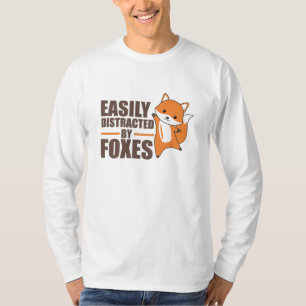 Leicht von Füchsen abgelenkt Niedliche Fox Funny T-Shirt