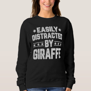 Leicht von Giraffe tierischer Giraffe abgelenkt Sweatshirt