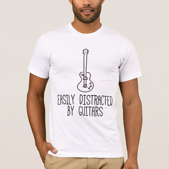 Leicht von Gitarren abgelenkt T-Shirt (Vorderseite)