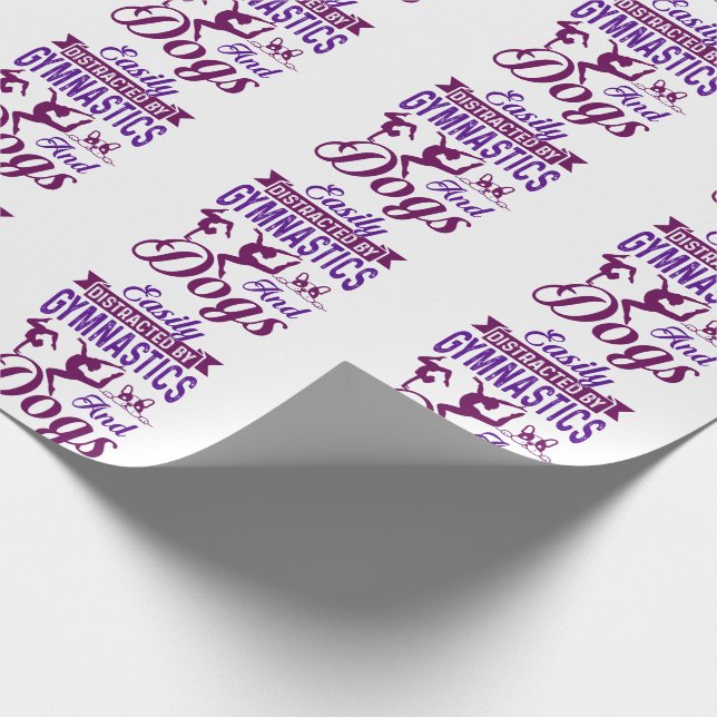 Leicht von Gymnastik und Hunden abgelenkt Geschenkpapier (Ecke)
