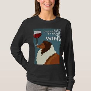 Leicht von Hunden und Wein abgelenkt 79 T-Shirt